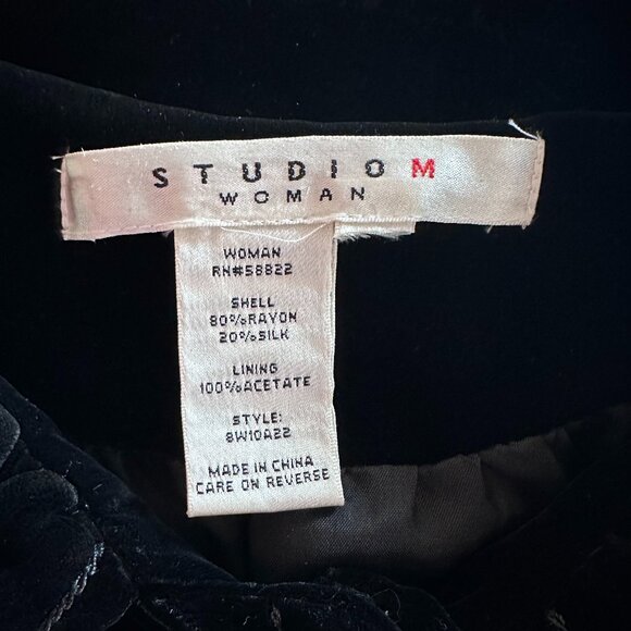 Studio-M Ruched Collar layering-piece soft velvet-feel holiday corpcore XL glam - Picture 12 of 14